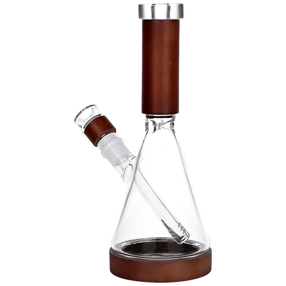 Pulsar Grove Wood on Glass Beaker Water Pipe - 10.75" / 14mm F