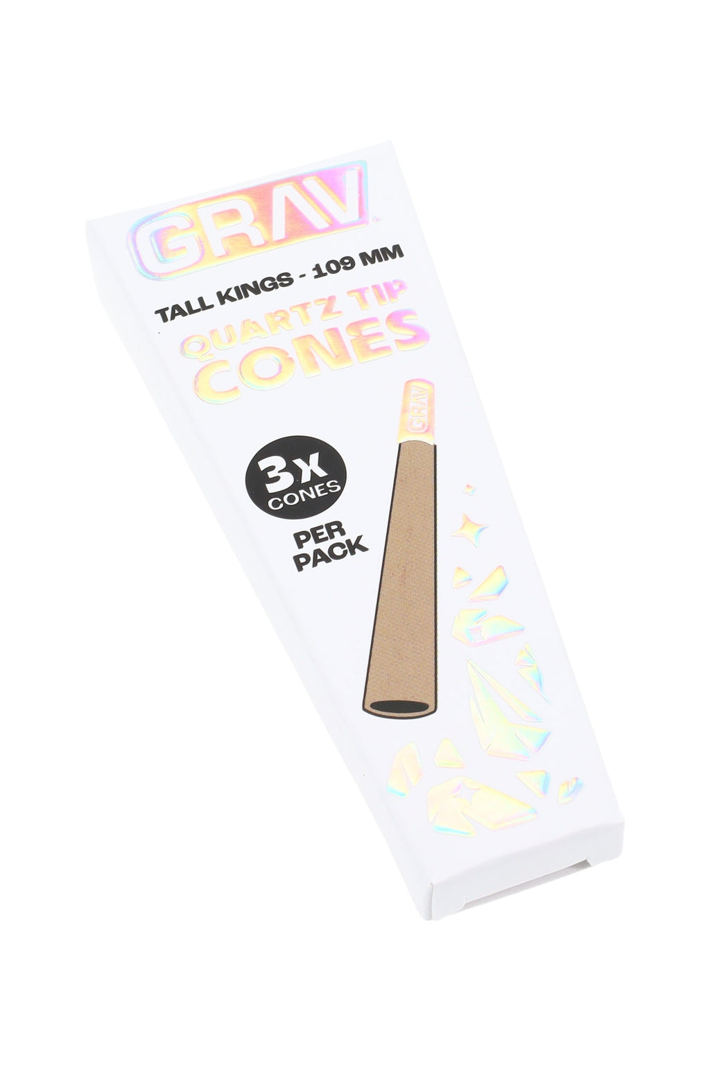 GRAV Tall Kings Quartz Tip Cones – 109 mm – 3/Pack – 16-Count Display