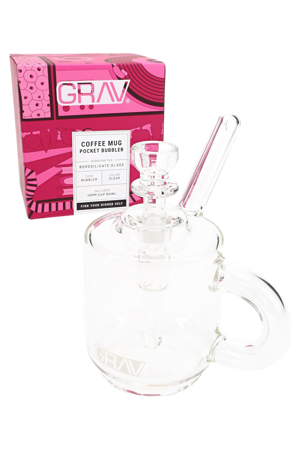 GRAV Coffee Mug Pocket Bubbler – Clear – 10 mm