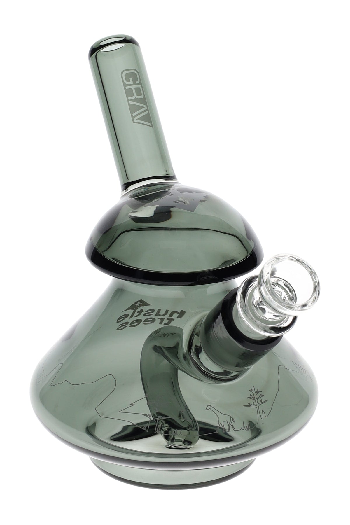 GRAV x LRG Hustle Trees Wobble Bubbler – Smoke – 14 mm