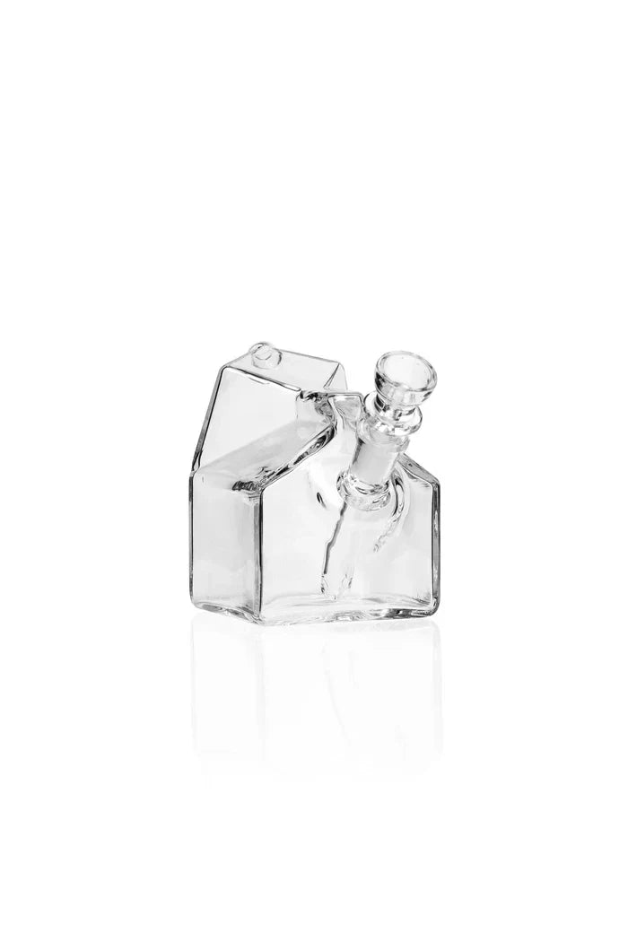 GRAV Clear Milk Carton Pocket Bubbler – 3.25″