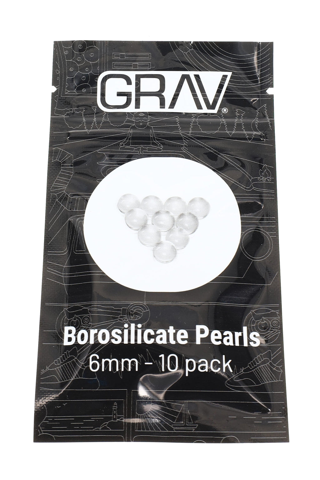GRAV Borosilicate Terp Pearls – 6 mm – 10 Pack