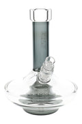 GRAV Small Wide Base Glass Bong “Smoke & Clear” – 8¼″
