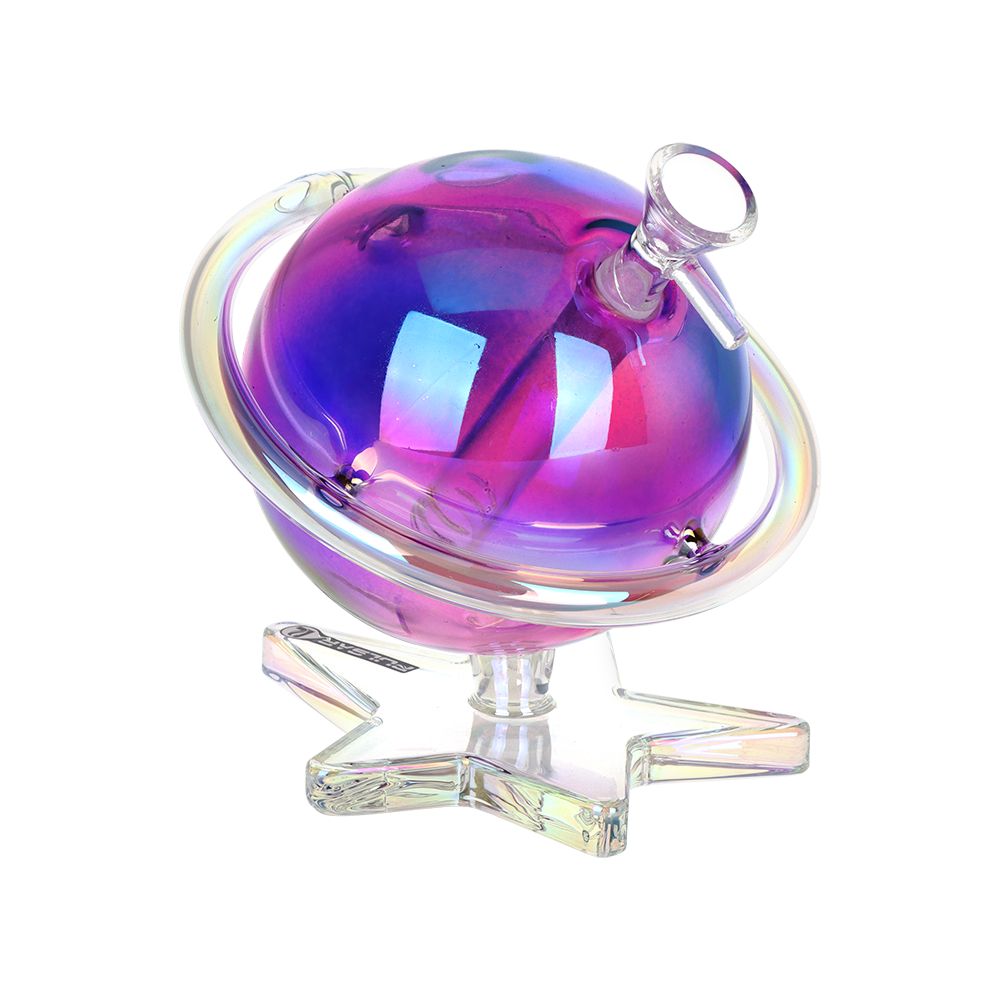 Pulsar Planetary Ring Electroplated Glass Water Pipe - 5.5" / 14mm F