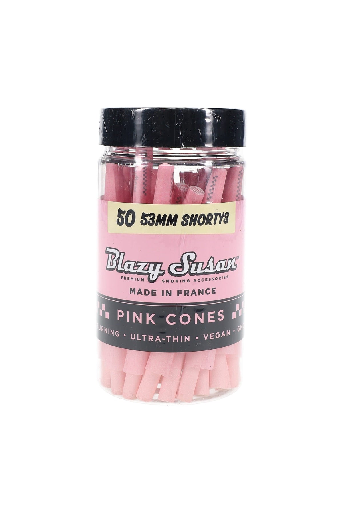 Blazy Susan Shorty Pre-Rolled Cones – 53 mm – 50-Count Jar